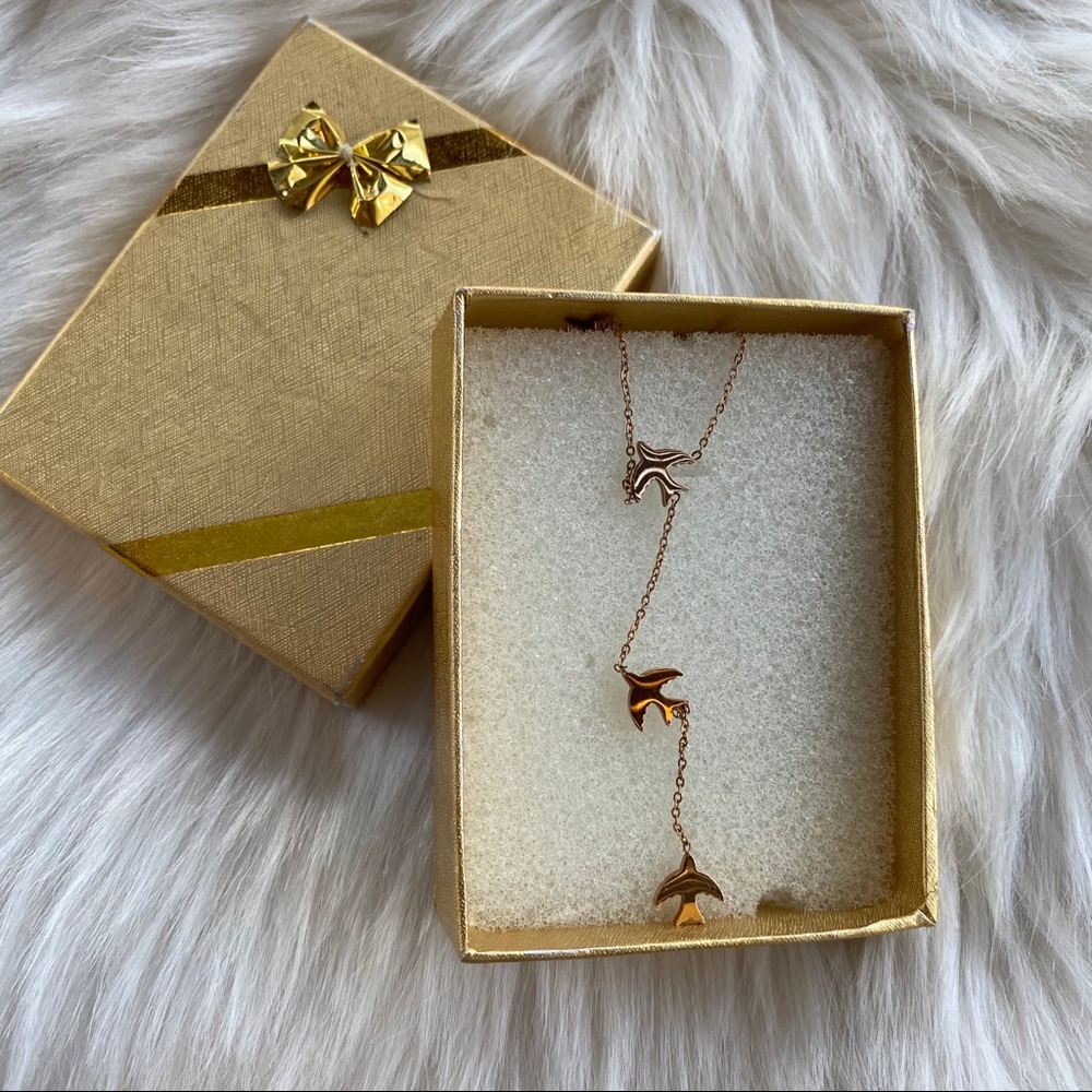 Beautiful stainless steel dove necklace